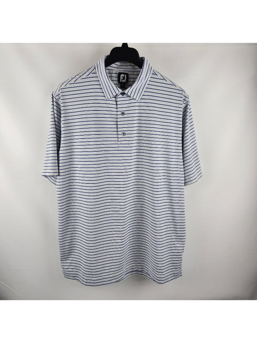 FootJoy Shirt Mens XL Striped Multi S/S Golf Polo Arm Logo